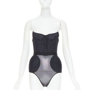 ALEXANDRE VAUTHIER angular bustline padded hip boned corset bodysuit